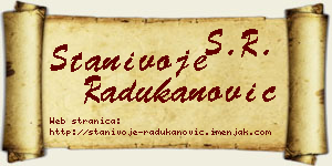 Stanivoje Radukanović vizit kartica
